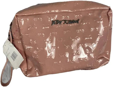 Betsey Johnson Blush Embossed Bow Makeup Bag